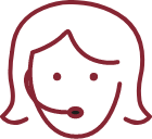 Icon of woman with phone headset